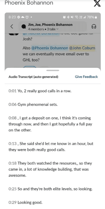 Two strong calls in a row — deposit + full pay pending