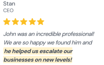 5-star CEO testimonial